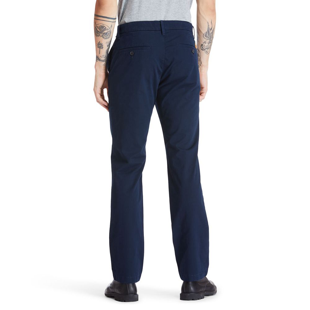 Timberland Mens Pants Squam Lake Stretch Chino - Navy - India TX3059481